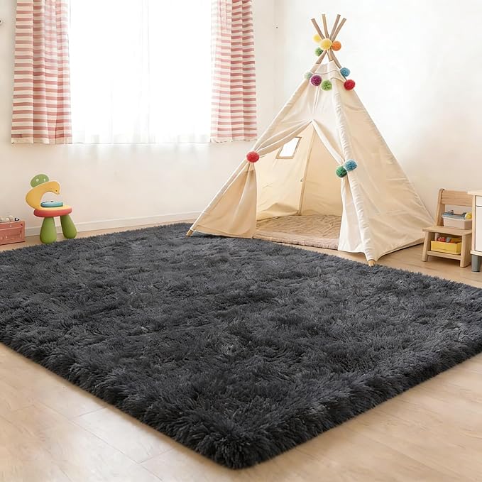 6x9 Area Rug Fluffy Shaggy - Image 2