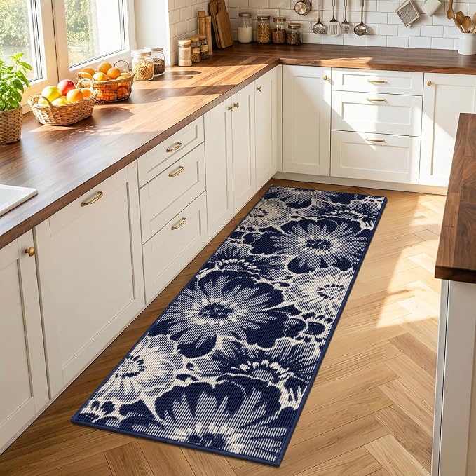 Findosom Hallway Runner Rug 2x6, Non Slip High-Low Textured Floral Washable - Image 6