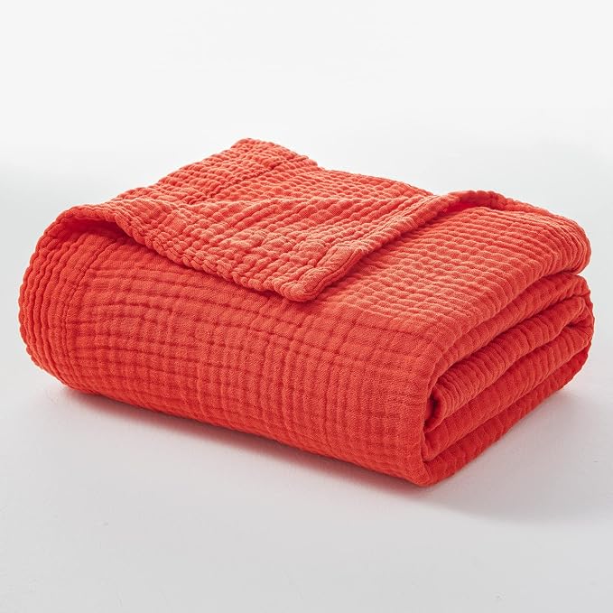 EMME Muslin Blankets for Adults Throw Blanket for Couch Breathable Gauze Soft - Image 8