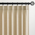 Topfinel Natural Linen Pinch Pleated Curtains 63 Inch Length 2 Panels by Topfinel