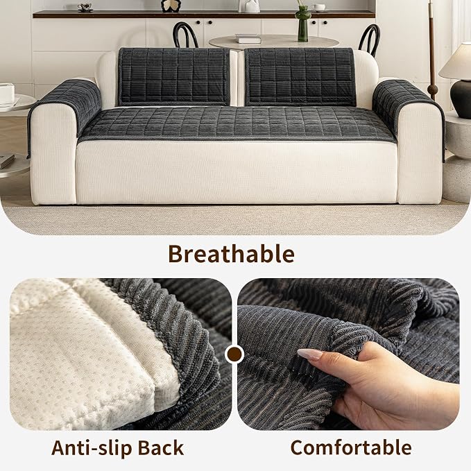 Couch Covers for Dogs Washable, 27.6"x82.7" Non Slip Couch Covers for Loveseat - Image 4