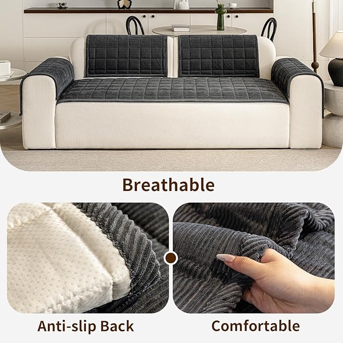 Couch Covers for Dogs Washable, Non Slip Couch Covers for Loveseat Sofa Pet - Image 4