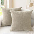 CaliTime Decorative Couch Throw Pillow Covers 24 X 24 Inches Light Taupe | Pack by CaliTime