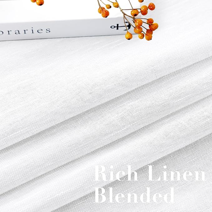 H.VERSAILTEX Linen Curtains Flax Linen Blended Curtain Panels - Image 4
