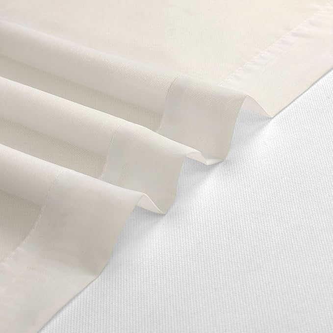 Chyhomenyc Cream Sheer Valance for Windows, 2 Pack | Light Filtering Voile Soft - Image 8