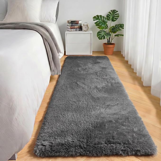 Grey Runner Rugs for Bedroom Hallway - Image 3