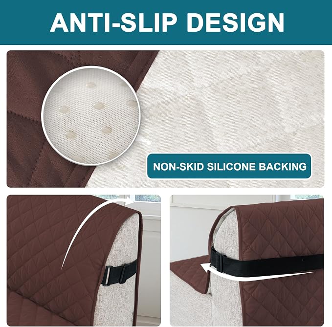 Turquoize 100% Waterproof Futon Cover Futon Slipcover Washable Armless Sofa Bed - Image 4