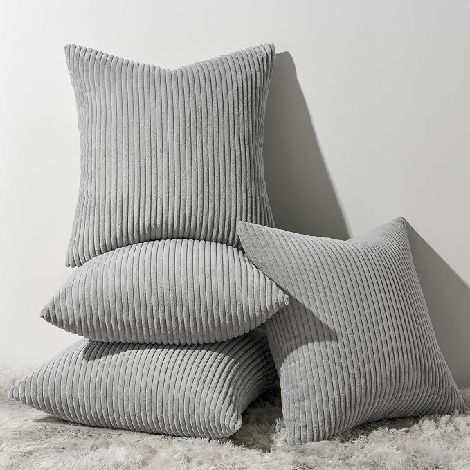 Topfinel Decorative Grey Throw Pillow Covers Cushion Cases, Mix and Match by Topfinel