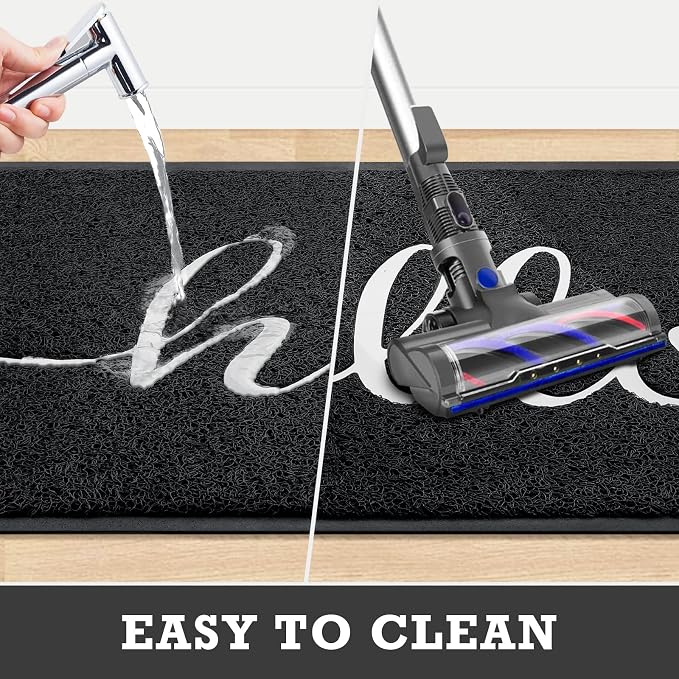 Black Door Mat Welcome Mats Outdoor Indoor Doormat - Image 6