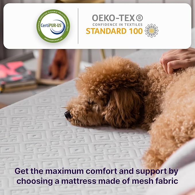 NapQueen 8 Inch Cooling Gel King Size Medium Firm Memory Foam Mattress, Bed in a Box, NQ72