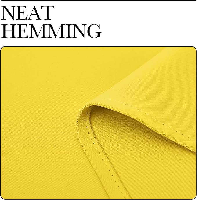 NICETOWN Bedroom Curtain Panels Draperies, Thermal Insulated Solid Grommet Curtains/Drapes (Bright Yellow, 1 Pair, 34 by 45-inch)
