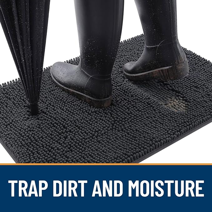 OLANLY Dog Door Mat for Muddy Paws 70x24, Super Absorbent Chenille Mud Mat | - Image 2