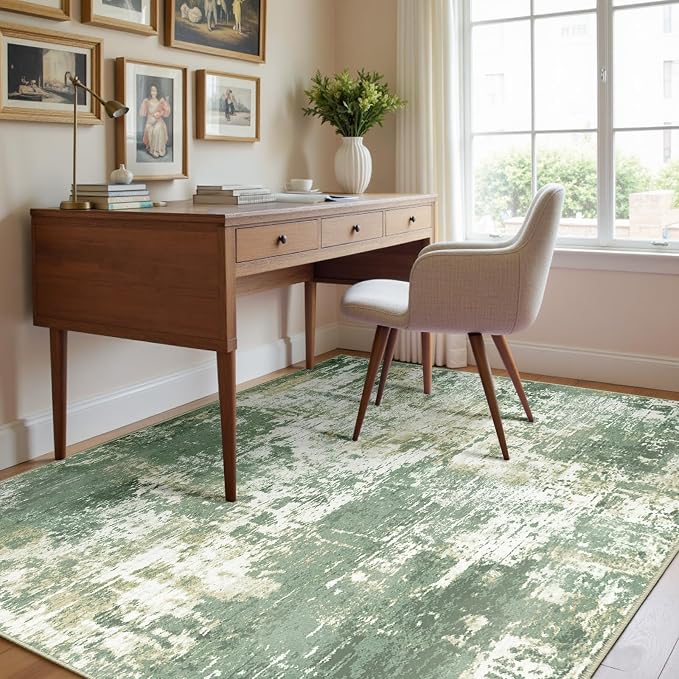 RELEANY Washable 4'x6' Abstract Area Rug - Image 3