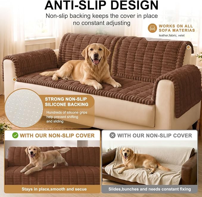 Smiry Couch Cover for Dogs, Non Slip Washable Sofa Protector for Pets | Soft - Image 10