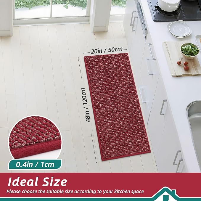 BEQHAUSE Kitchen Runner Rugs 20"x48", Kitchen Mats - Image 2