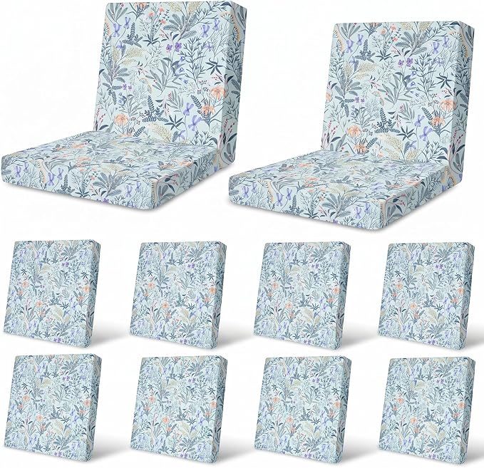 12Pcs Patio Cushion Covers Stretch Outdoor Furniture Protector Slipcovers | by pickyNproud