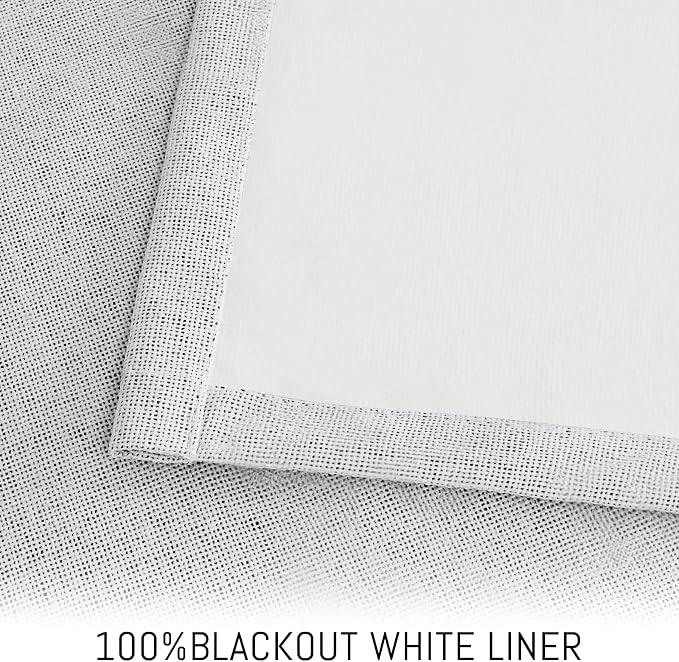 Yakamok White Linen Textured Curtains 84 Inches Long - Image 3