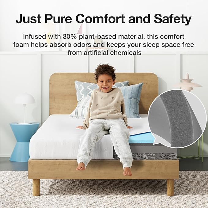 Novilla Twin XL Mattress, 8 Inch Twin XL Mattress in a Box, Gel Memory Foam Mattresses with Comfort Foam for Cooling Night Sleep, Pressure Relief, CertiPUR-US Certified