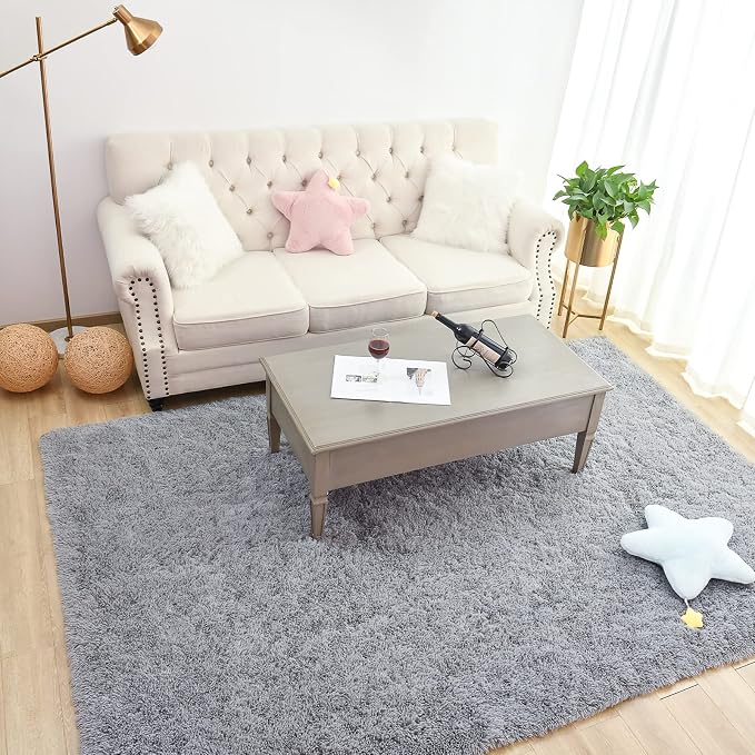 Chicrug Soft Area Rugs for Bedroom Living Room Plush Fluffy Rug 4x6 | Shag - Image 2