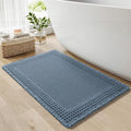 RESARE Waffle Bath Mat for Bathroom, Non Slip Bathroom Rugs 17"x24" Blue | by Resare