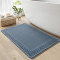 RESARE Waffle Bath Mat for Bathroom, Non Slip Bathroom Rugs 20"x32" Blue | by Resare