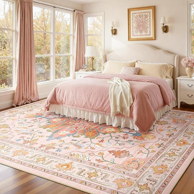 RELEANY Washable Area Rug, Large 9'x12', Water Repellent, Pet Friendly by RELEANY