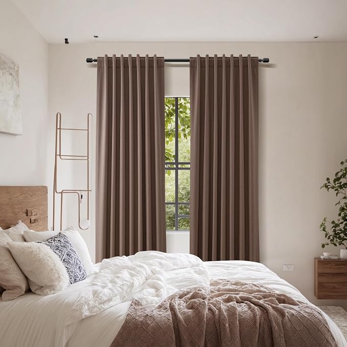 100% Blackout Curtains 120 Inch Length 2 Panels Set - Image 8
