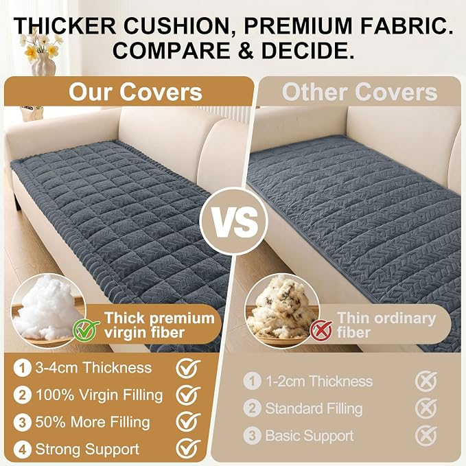 Smiry Couch Cover for Dogs, Non Slip Fuzzy Pet Sofa Covers Washable | Sofa - Image 4