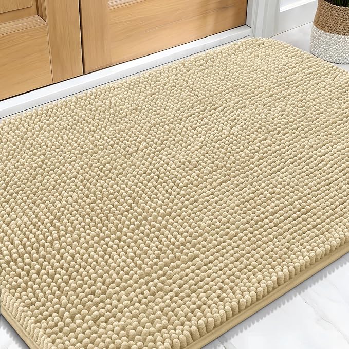 OLANLY Dog Door Mat for Muddy Paws 34x21, Super Absorbent Chenille Mud Mat | by OLANLY
