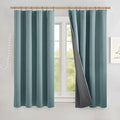 NICETOWN Skylark Blue 100% Blackout Short Curtains 63" Long by NICETOWN