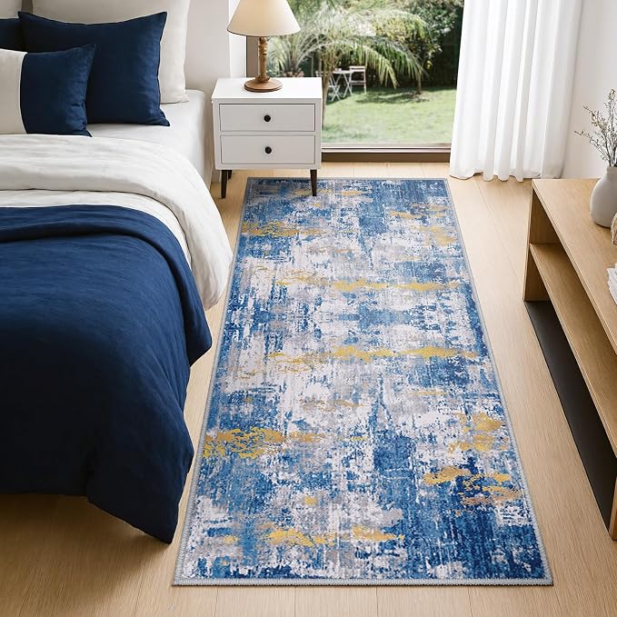 RELEANY Washable Runner 2'x8' Abstract Area Rug - Image 5