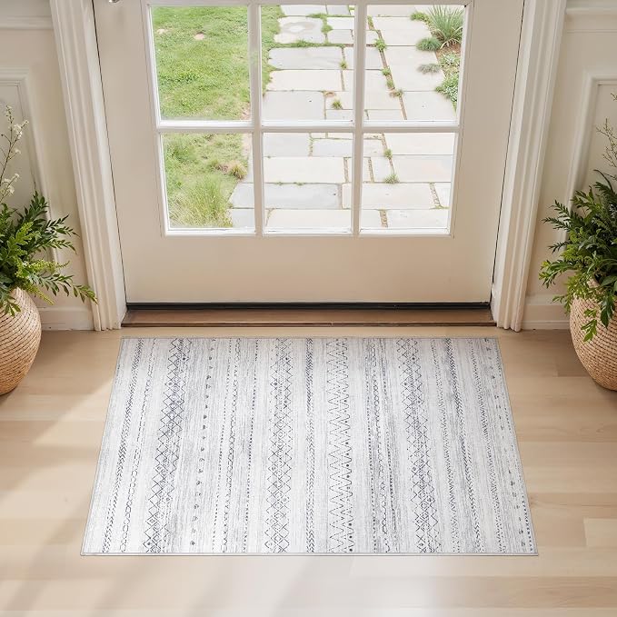 cotiled Washable 2x3 Entryway Rugs: Boho Moroccan Soft Small Rug | Solve Modern - Image 3
