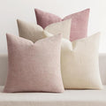MIULEE Soft Decorative Chenille Pillow Covers Light Pink 16x16 Pack of 4 | by MIULEE