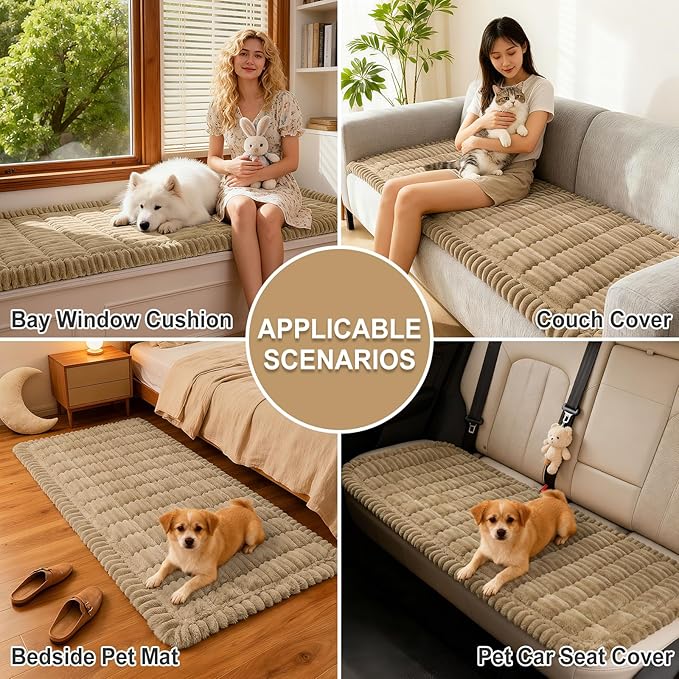 Couch Cover for Dogs, Washable Non Slip Plush Flannel Sofa Protector | Thick - Image 4