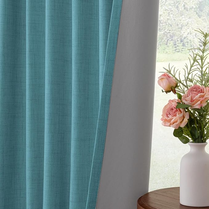 INOVADAY 100% Blackout Linen Curtains - Image 5