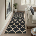 Lahome Moroccan Easy Jute Runner Rug 2x6, Geometric Trellis Woven Long Carpet by Lahome
