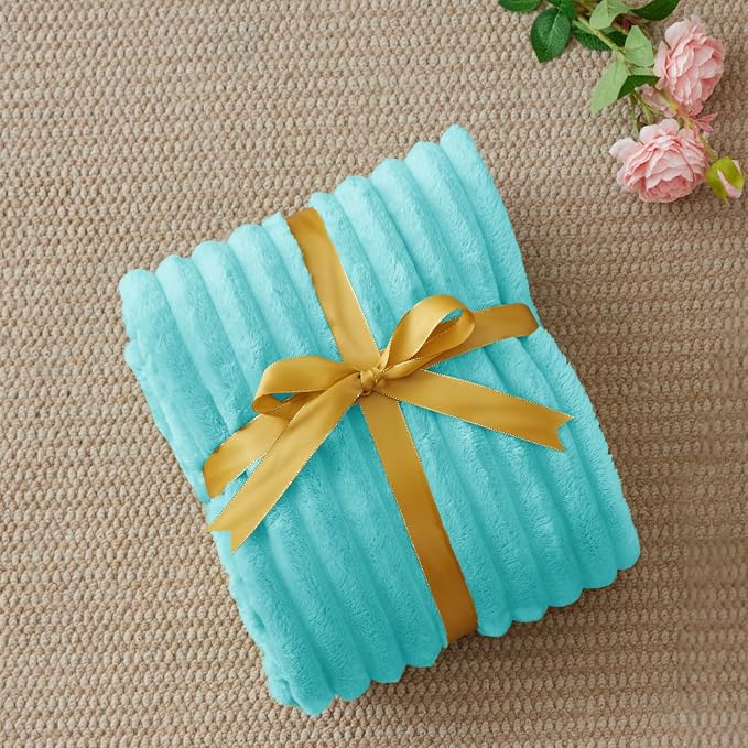BEDELITE Striped Fleece Throw Blanket, Soft Cozy, Lightweight Warm, - Image 6