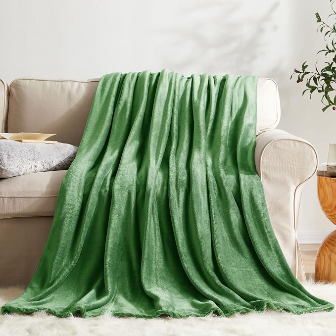 KMUSET Fleece Blanket Grey Queen Size Lightweight Cozy Plush Microfiber Solid - Image 2