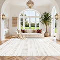 8x10 Washable Area Rugs for Living Room, Dining Room- Morocco White | Boho by Srugn