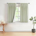 Vision Home Soft Green Pinch Pleated Full Blackout Curtains Linen Blended Room by VisionHome