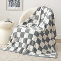 EXQ Home Checkered Throw Blanket, Knitted Blanket by EXQHomeTexitleCoLtd