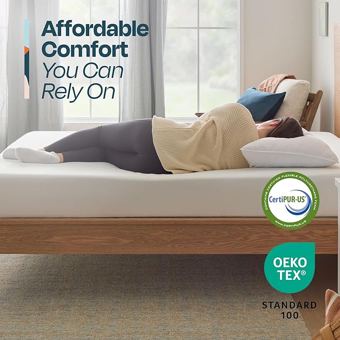 Linenspa 8 Inch Gel Infused Memory Foam Mattress – Twin Size – Medium Feel - Cooling Gel - Mattress in a Box - Primary or Guest Bedroom - Pressure Relieving and Breathable – CertiPUR-US Certified