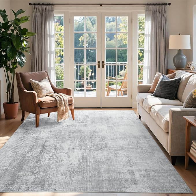 4x6 Ft Area Rugs for Living Room, Soft Non-Slip Washable Rugs Modern Abstract by Cuzwlovita