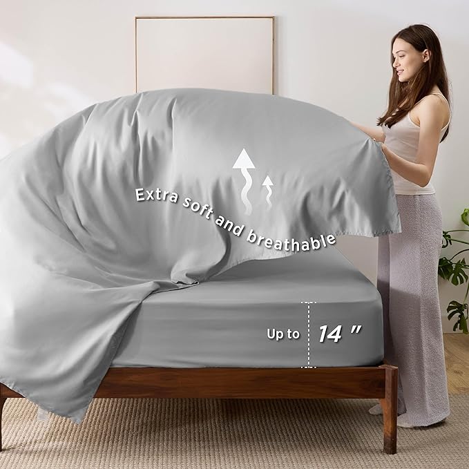 Bedsure Oversized Queen Comforter Set - 7 Pieces Reversible Navy Bedding, Oversized Queen Size Bed Set for All Seasons, Bed in a Bag with Down Alternative Comforter, Sheets, Pillowcases & Shams