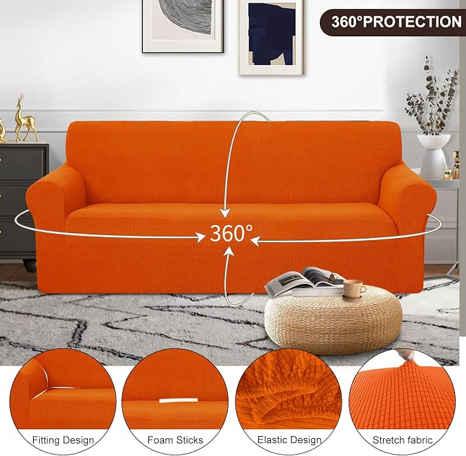 U-NICE HOME Oversized Stretch Couch Cover Slipcover, 1-Piece Sofa cover - Image 3