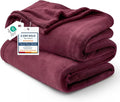 Bedsure GentleSoft Fleece Blankets Queen Size Red by Unknown