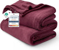 Bedsure GentleSoft Wine Red Fleece Blanket King Size by Unknown
