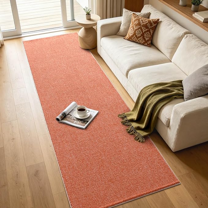 2x6 Orange/White Runner Rug Washable Non-Slip - Image 7