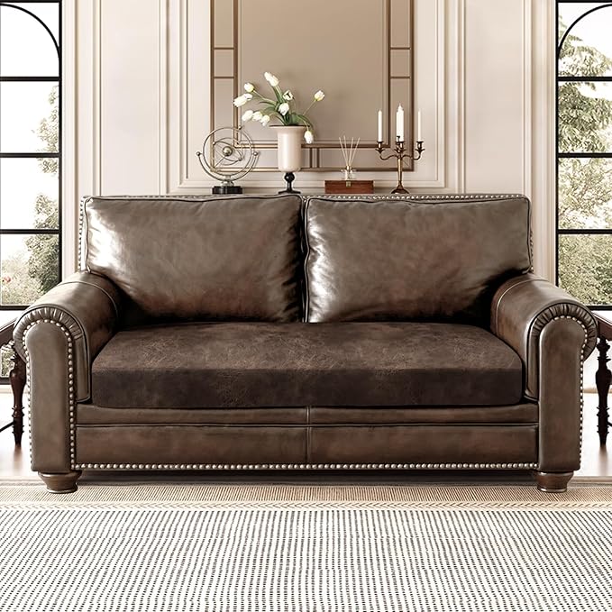 ANARACHON Leather Look Couch Cushion Covers Sofa Seat Slipcovers Sets Couches - Image 2