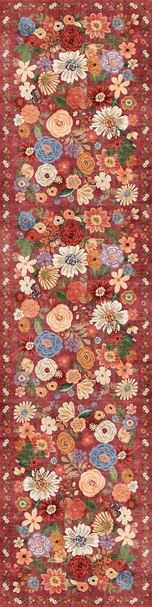 Rug for Hallways Kitchen Runner Rug 2'6"x14' | Rubber Backing; Non Slip; - Image 3